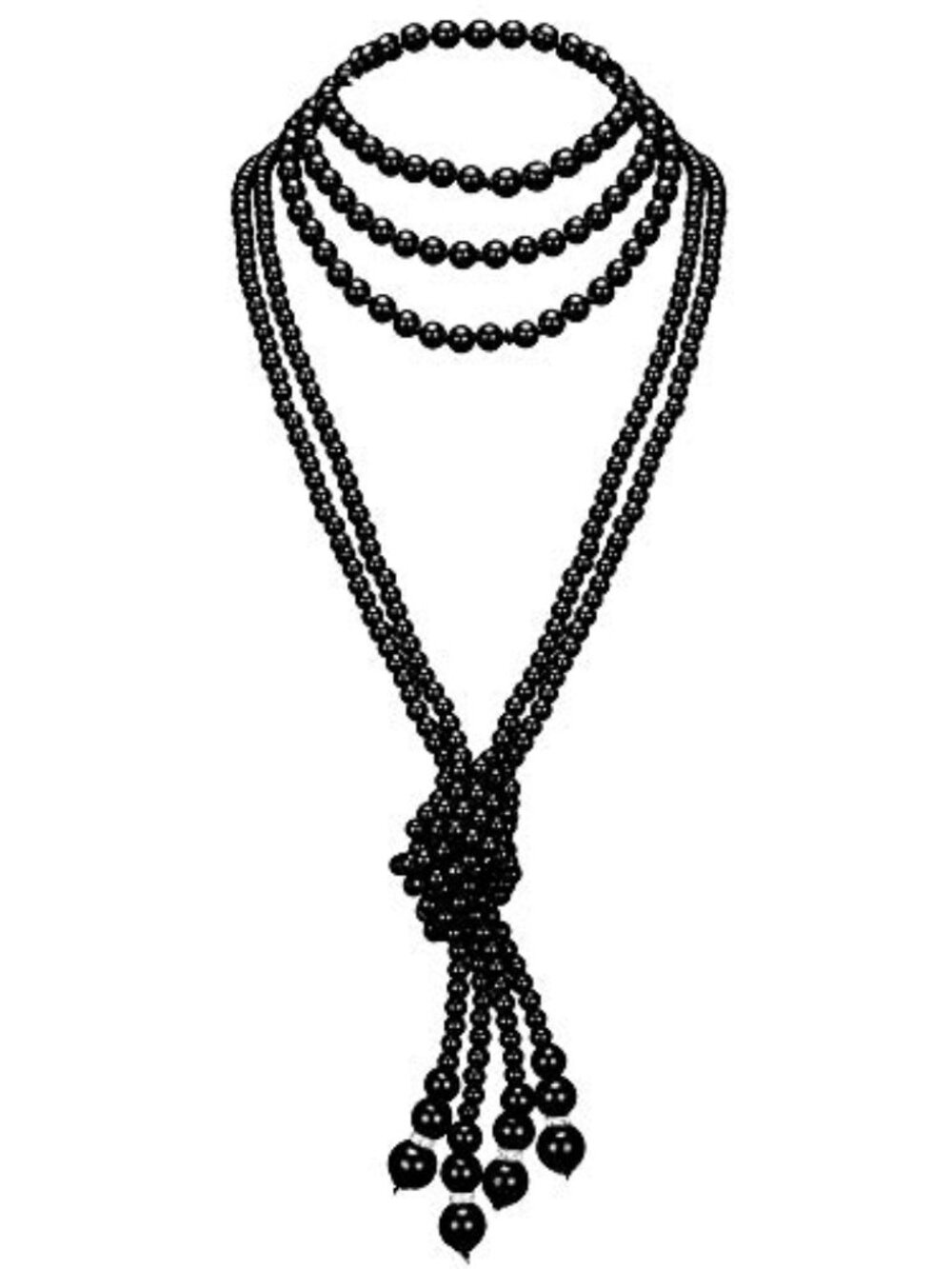 Long Pearl Necklace Faux Pearls Necklace Beaded Long Pearls Necklace 1920s‎